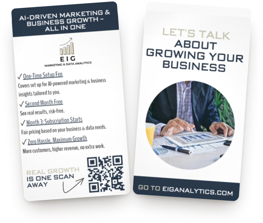 EIG Analytics business cards